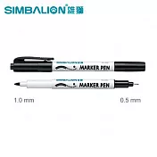 (4支1包)雄獅680雙頭奇異筆 黑