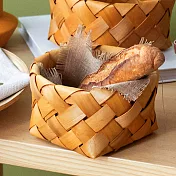 【Homely Zakka】木趣食光手工木片編織籃/野餐籃/收納籃(特大)