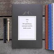 [W2Design] 進擊2.0思考筆記本 B5上下翻式-深灰