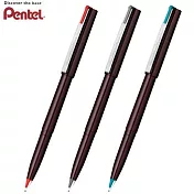 (3支組)PENTEL JM20塑膠鋼筆 紅.深灰.藍綠
