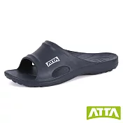 ATTA足弓簡約休閒拖鞋US7藍色