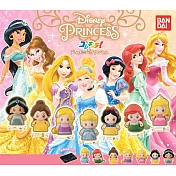 【日本正版授權】全套7款 迪士尼公主 Q版造型公仔 扭蛋/轉蛋 Q版模型 萬代 417576