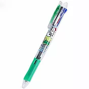 Sanrio 日本製Clip-on Slim 透明筆桿夾式三色溜溜筆 0.7mm 大眼蛙*ZEBRA 晴天娃娃 綠