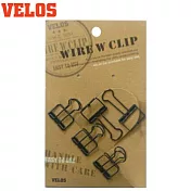 (2包裝)VELOS 中空線圈長尾夾小黑