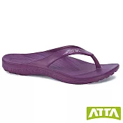 ATTA足弓簡約夾腳拖鞋US5紫色
