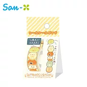 【日本正版授權】角落生物 貼紙膠帶 手帳貼/紙膠帶/貼紙捲/卷軸貼紙 角落小夥伴 -黃色款
