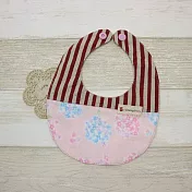 手縫OK!-口水巾－粉紅(影片教學拼布材料包)-麟育拼布DIY自學材料包