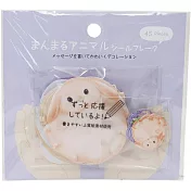 Kamio 圓滾滾動物造型可書寫貼紙 兔子紫