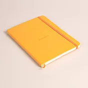【Rhodia｜Softcover】A5_象牙色橫線_精裝軟皮束帶_水仙色