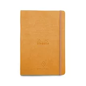 【Rhodia｜Meeting Book】A5+_會議記錄_帶筆插精裝軟皮束帶_橘色