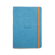 【Rhodia｜Meeting Book】A5+_會議記錄_帶筆插精裝軟皮束帶_土耳其藍色