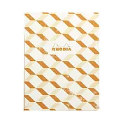 【Rhodia｜Heritage】19x25_側翻裸線裝_象牙色5x5方格編頁_象牙色立體紋