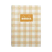 【Rhodia｜Heritage】A5_側翻騎縫裝_象牙色5x5方格_象牙色格子呢紋