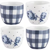 《CreativeTops》Katie瓷製蛋杯兩對(藍玫瑰)