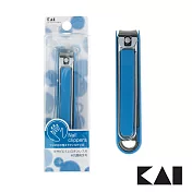 【日本貝印KAI】銀邊指甲剪 - 藍/M HL-0605