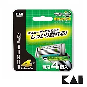 【日本貝印KAI】K4深剃刮鬍刀剃刃(4入) BS-4KR4