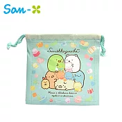 【日本正版授權】角落生物 抽繩束口袋/收納袋/束口袋 小物收納 角落小夥伴 -玩偶款
