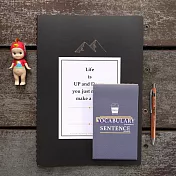 限定獨家[W2Design]進擊的學習養成組B5深灰筆記本+深灰單字本