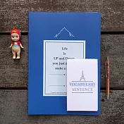 限定獨家[W2Design]進擊的學習養成組B5藍色筆記本+藍白單字本