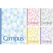 KOKUYO Campus 2020限定點線筆記本(5冊裝) -水彩幾何A:行高7mm