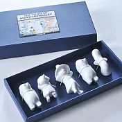 【日本YAMAKA】moomin嚕嚕米造型筷架禮盒五入組