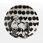 【日本YAMAKA】史努比黑白陶瓷平盤14cm ‧點點