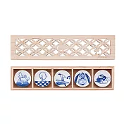 【日本YAMAKA】史努比和風藍染｜筷架雕木禮盒組