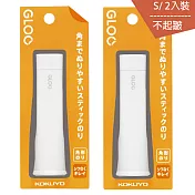 KOKUYO GLOO 方形口紅膠橘(不起皺型)-S(10g)2入