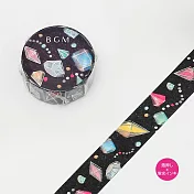 【BGM】和紙膠帶 螢光金箔Special系列 ‧寶石