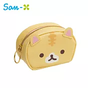 【日本正版授權】麵包貓 皮革 零錢包/收納包 小物收納 捲心奶油貓/捲捲麵包貓