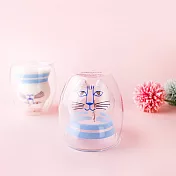 Lisa Larson Mimi貓雙層杯-粉藍