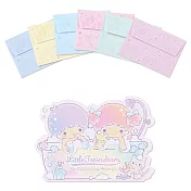 Sanrio 造型雙面圖案迷你卡片組 雙子星 KIKI LALA 吹泡泡粉紫