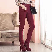 【MsMore】歐風精品魅力斜紋彈力纖腿褲101123L棗紅