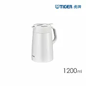 TIGER虎牌 北歐時尚輕巧大容量桌上型保溫水壺不鏽鋼保溫瓶(PWO-A120) 雪白