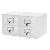 LITEM 桌上系統收納整理盒/2層4抽/霧面