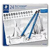 【staedtler 施德樓】頂級藍桿素描鉛筆24入