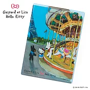 【麗莎和卡斯柏】日版 xHelloKitty.A4文件夾板-旋轉木馬