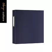 珠友 A4/13K 4孔D型檔案夾/雨絲紋/D型夾/文件收納03藍