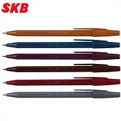 (6色組)SKB SB-202G秘書復古中性筆 金+銀盒