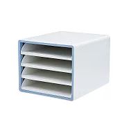 SYSMAX 四層彩邊開放式A4資料櫃 薄荷藍