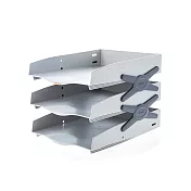 SYSMAX 三層雙色A4公文架 淺灰