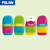 MILAN太空膠囊橡皮擦+削筆器_撞色積木(隨機出貨)隨機出貨