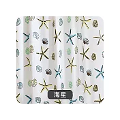 【E.dot】PEVA防霉防水浴簾(附掛環) 海星