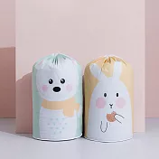 【iRoom優倍適】大容量加厚PEVA棉被衣物束口收納袋-圍巾熊