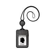 Bone 蹦克 頸掛識別證套 (直式沙紋款) Lanyard Wallet - 沙紋黑