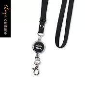 珠友 伸縮吊環/附長繩/掛繩/識別證繩/證件繩/證件帶-do it now01沉穩黑