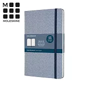 MOLESKINE 織布系列魚骨紋筆記本 -橫線藍