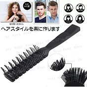 美髮專業排骨梳 造型專用吹髮梳 沙龍吹風梳 透氣通風速乾 防靜電 Kiret黑色