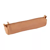 【Clairefontaine|Leather Pencil Cases】_植鞣小羊皮革拉鍊軟袋 _小圓形 _原色皮