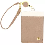 【LABCLIP】courtly質感伸縮票卡夾/證件夾 ‧  咖啡色